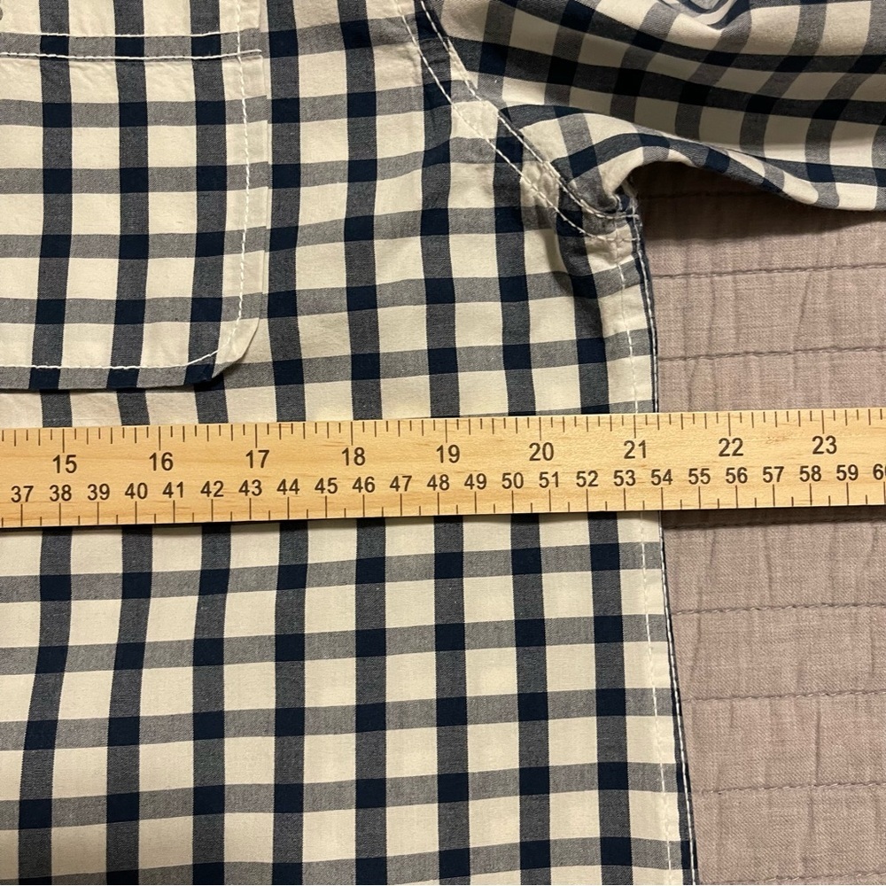American Rag Mens blue checked long sleeve Button up shirt Medium - Picture 4 of 8